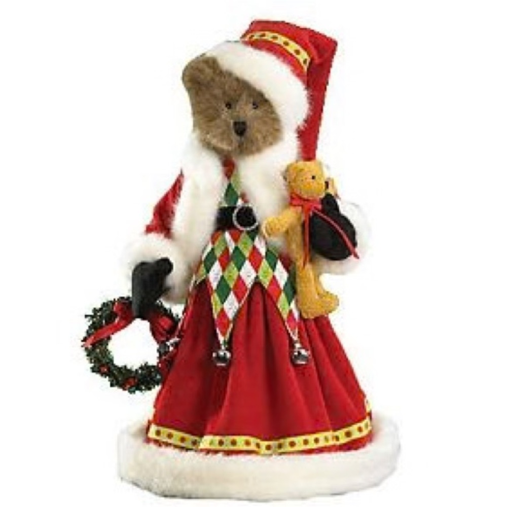 Boyds Bears Festive Santa Tree Topper in Red and White
